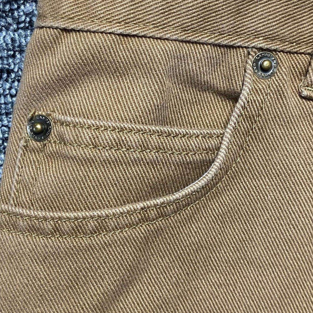 Lands End Fit 3 Canvas Pants Womens 18 Chino Straight Camel Tan Cotton Utility - Picture 5 of 11